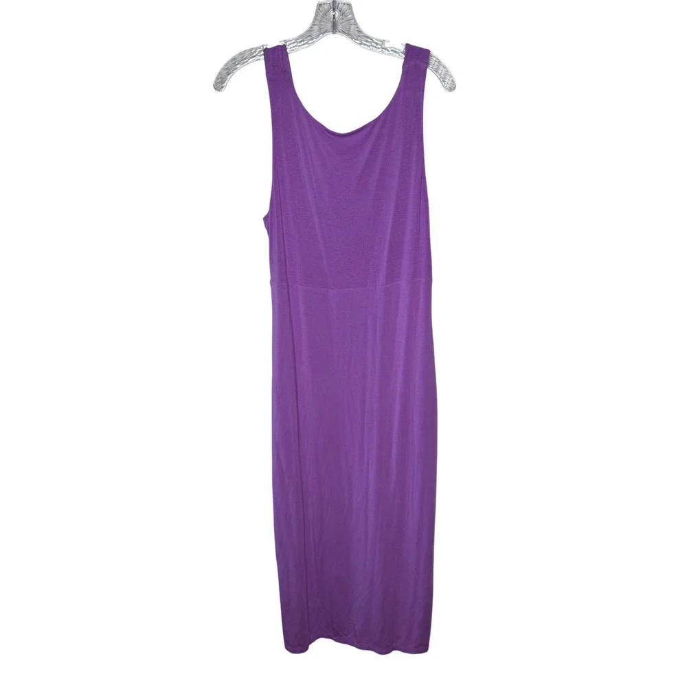 Athleta Purple Tank Midi Dress Size M Modal Spandex‎ Comfort Travel